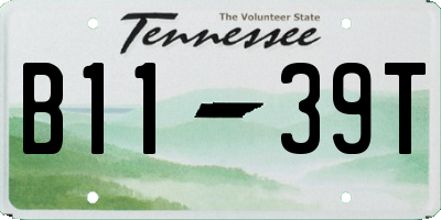 TN license plate B1139T