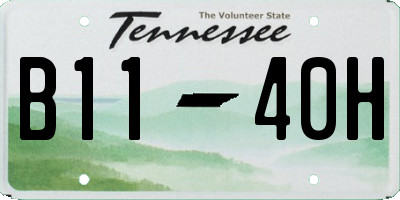 TN license plate B1140H