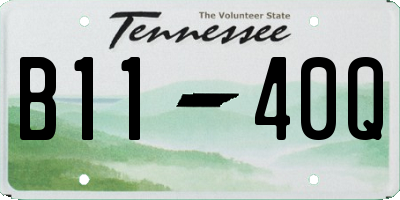 TN license plate B1140Q