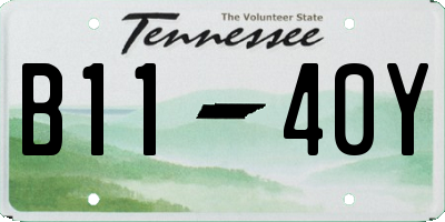 TN license plate B1140Y