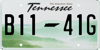 TN license plate B1141G