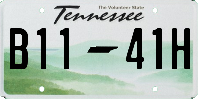 TN license plate B1141H