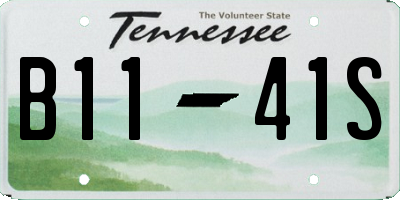 TN license plate B1141S
