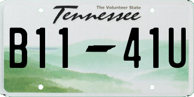 TN license plate B1141U