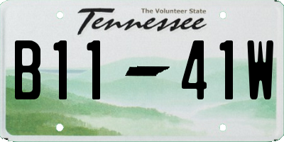 TN license plate B1141W