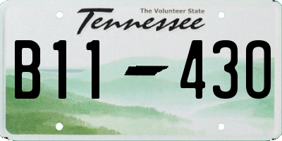 TN license plate B1143O