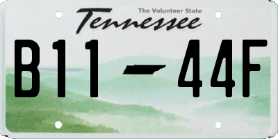 TN license plate B1144F