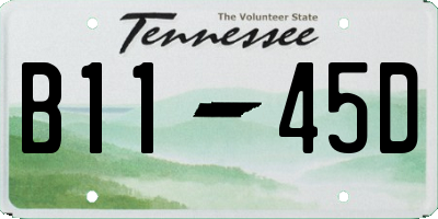 TN license plate B1145D