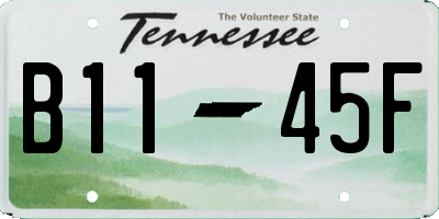 TN license plate B1145F