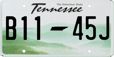 TN license plate B1145J