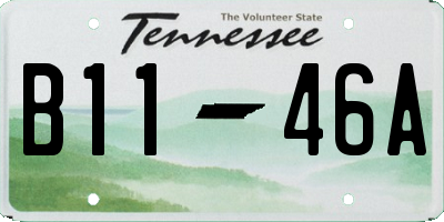 TN license plate B1146A