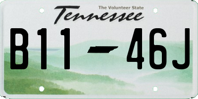 TN license plate B1146J