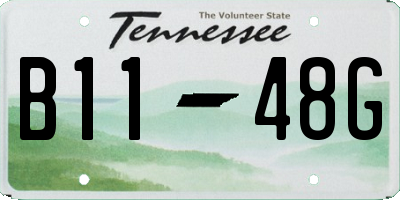 TN license plate B1148G
