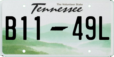 TN license plate B1149L