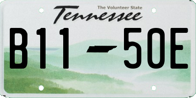 TN license plate B1150E