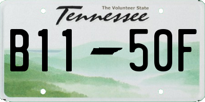 TN license plate B1150F