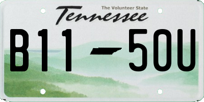 TN license plate B1150U