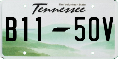 TN license plate B1150V