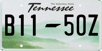 TN license plate B1150Z