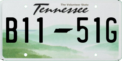 TN license plate B1151G