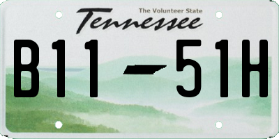 TN license plate B1151H