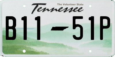 TN license plate B1151P