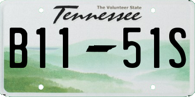 TN license plate B1151S