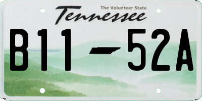 TN license plate B1152A