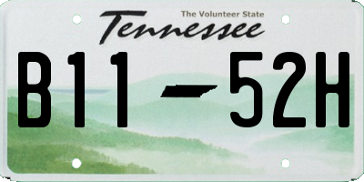TN license plate B1152H