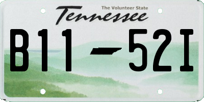 TN license plate B1152I