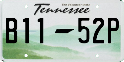 TN license plate B1152P