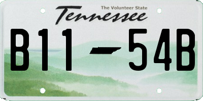 TN license plate B1154B