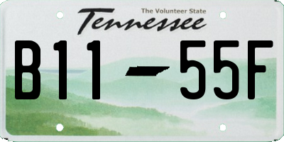 TN license plate B1155F