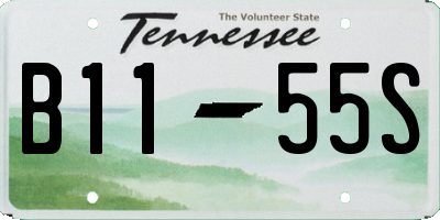 TN license plate B1155S