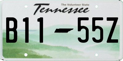 TN license plate B1155Z