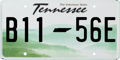 TN license plate B1156E