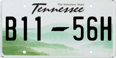 TN license plate B1156H