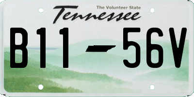 TN license plate B1156V