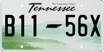 TN license plate B1156X