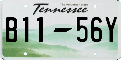 TN license plate B1156Y