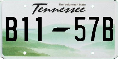 TN license plate B1157B