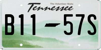 TN license plate B1157S