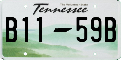 TN license plate B1159B