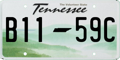 TN license plate B1159C