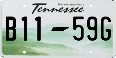 TN license plate B1159G