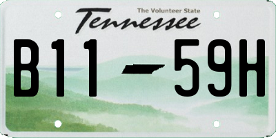 TN license plate B1159H