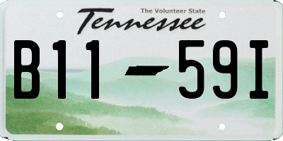 TN license plate B1159I