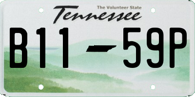 TN license plate B1159P