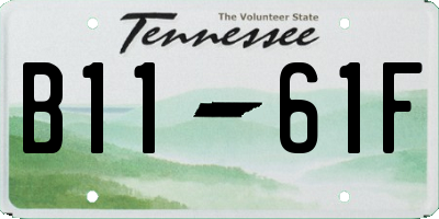 TN license plate B1161F
