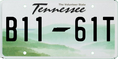 TN license plate B1161T